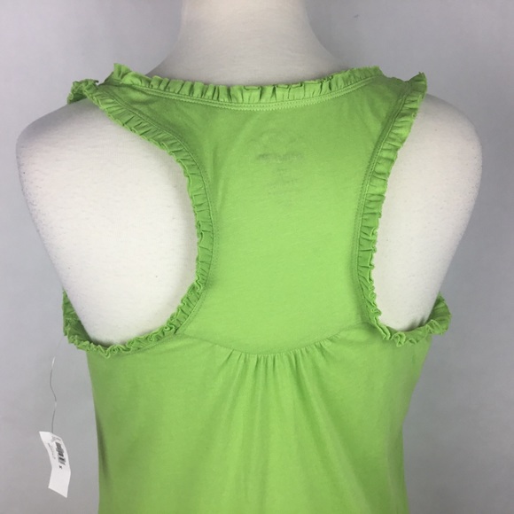 Old Navy Women Tank Top Ruffle Racerback Sz Medium - Picture 6 of 8